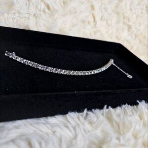 Vintage Silver Toned Tennis Bracelet